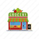 grocery, store, shop, building, storefront, retail