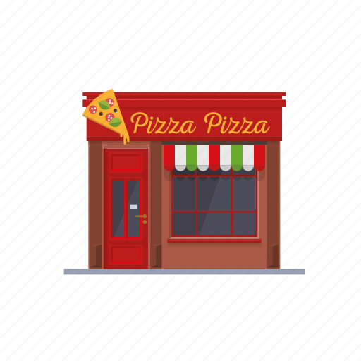 Pizzeria, pizza, restaurant, building, facade, food, italian icon - Download on Iconfinder
