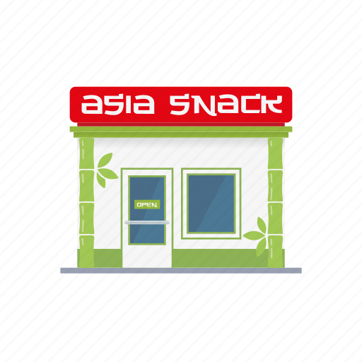 Snackbar, asian, food, building, facade, restaurant icon - Download on Iconfinder