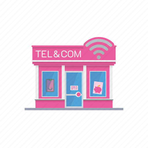 Telecom, telephone, shop, retail, building, store icon - Download on Iconfinder