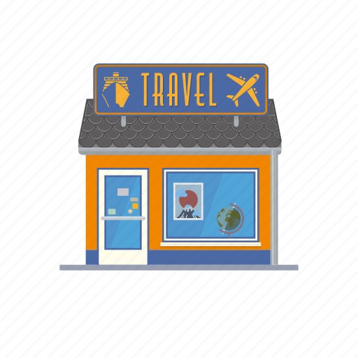 Travel, agent, agency, building, tourism, facade, office icon - Download on Iconfinder