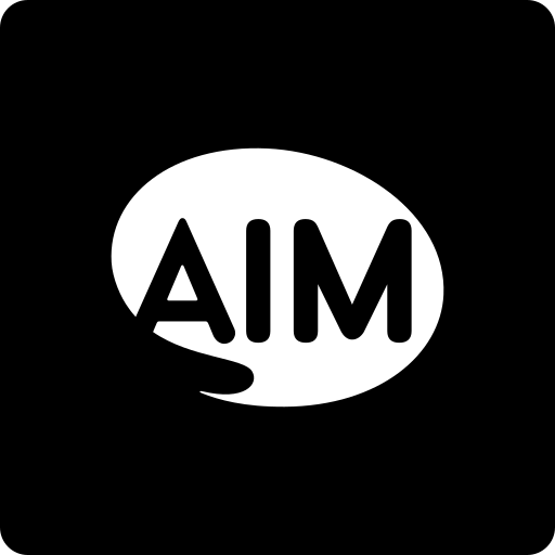 Aim, media, social, square icon - Free download