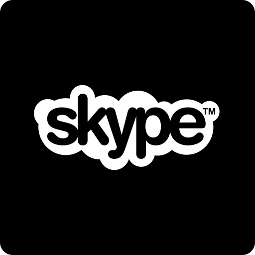 Media, skype, social, square icon - Free download