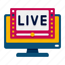 broadcast, button, channel, live