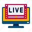 broadcast, button, channel, live 