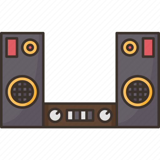 Stereo, speaker, sound, audio, electronic icon - Download on Iconfinder