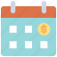 monthly, payment, calendar, date, finance, money, schedule 