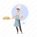 man, paddle, bakery, bake, bread 