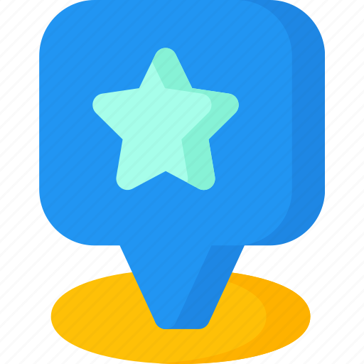 Location, starred, map, navigation, pin, place icon - Download on Iconfinder