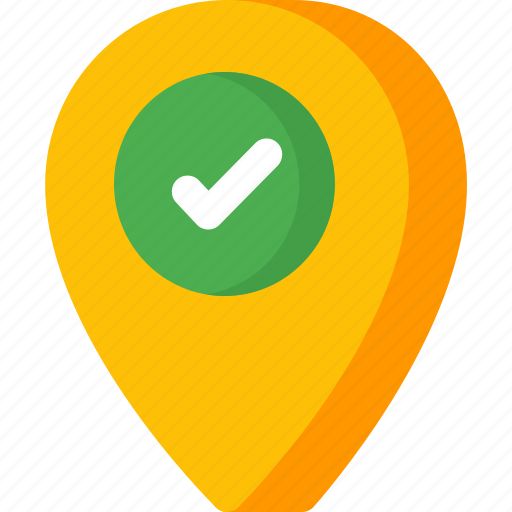 Checked, direction, location, map, navigation, pin icon - Download on Iconfinder