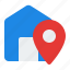 home icon, location marker, navigation, map, gps, real estate, directions, travel 