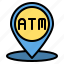 locationandmap, atm, pin, money, cash, location, map, payment 