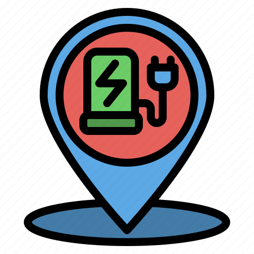Locationandmap, charging, location, electric, station, ev, map icon - Download on Iconfinder