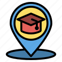 locationandmap, highschool, education, location, study, pin