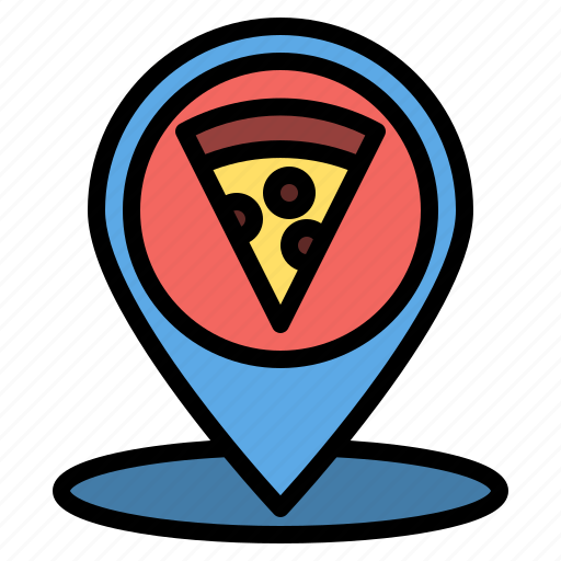 Locationandmap, pizza, food, map, location, restaurant, dough icon - Download on Iconfinder