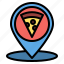 locationandmap, pizza, food, map, location, restaurant, dough 