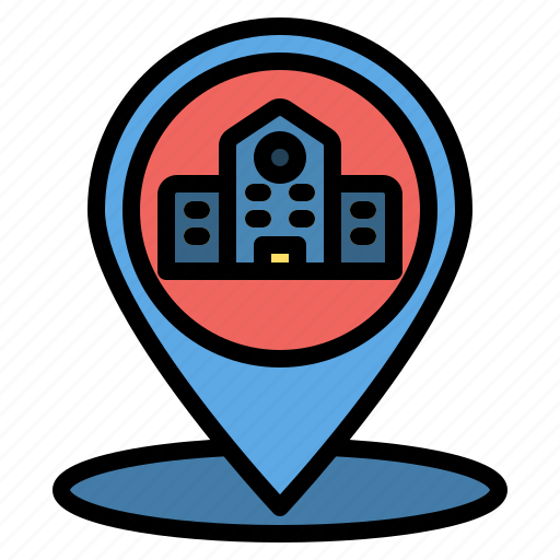 Locationandmap, school, education, location, map, marker icon - Download on Iconfinder