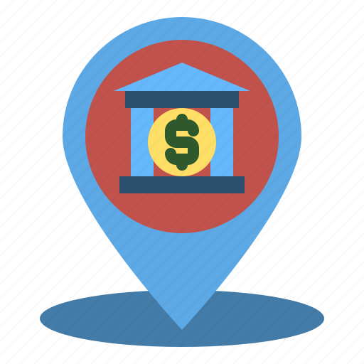 Locationandmap, bank, location, map, pin, navigation, banking icon - Download on Iconfinder