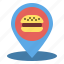 locationandmap, burger, location, food, restaurant, map, fastfood 
