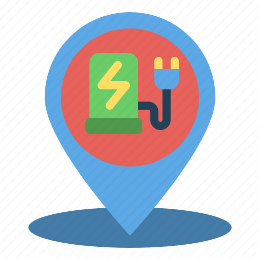 Locationandmap, charging, location, electric, station, ev, map icon - Download on Iconfinder