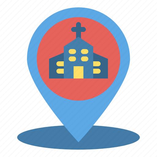 Locationandmap, church, location, map, religion, place icon - Download on Iconfinder