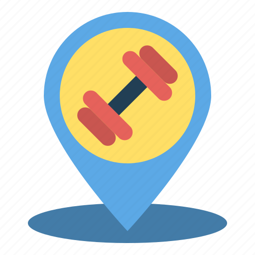 Locationandmap, gym, location, exercise, fitness, map icon - Download on Iconfinder