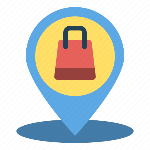 Locationandmap, shoppingmall, location, map, place, shop icon - Download on Iconfinder