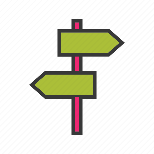 Direction arrow, direction board, direction post, navigation board, street board, street sign icon - Download on Iconfinder