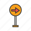 direction arrow, direction board, direction post, navigation board, street board, street sign 