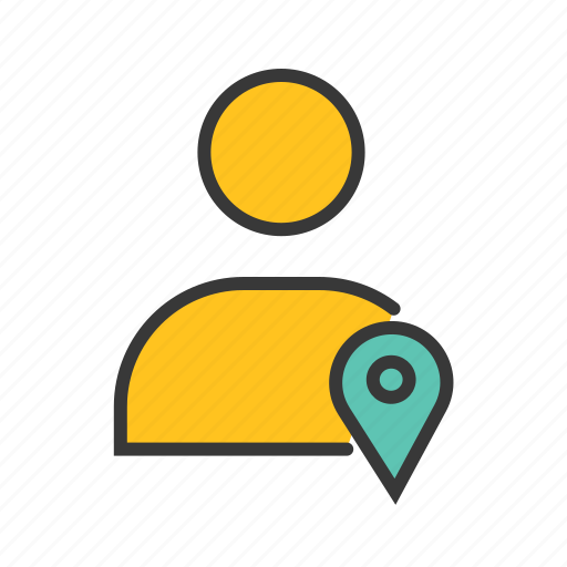 Gps, location marker, person location, track address, track person icon - Download on Iconfinder