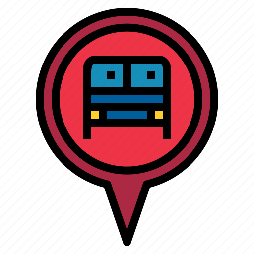 Busstation, pin icon - Download on Iconfinder on Iconfinder