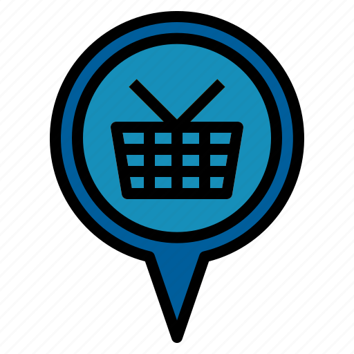 Location, pin, shopping icon - Download on Iconfinder