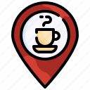 cafe, coffee, shop, food, restaurant, location, pin