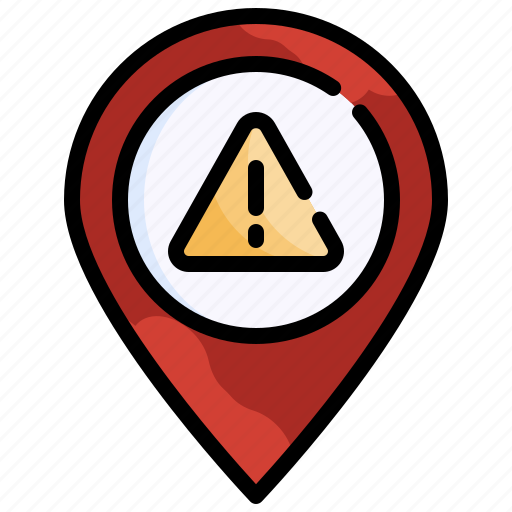 Danger, maps, location, warning, placeholder icon - Download on Iconfinder