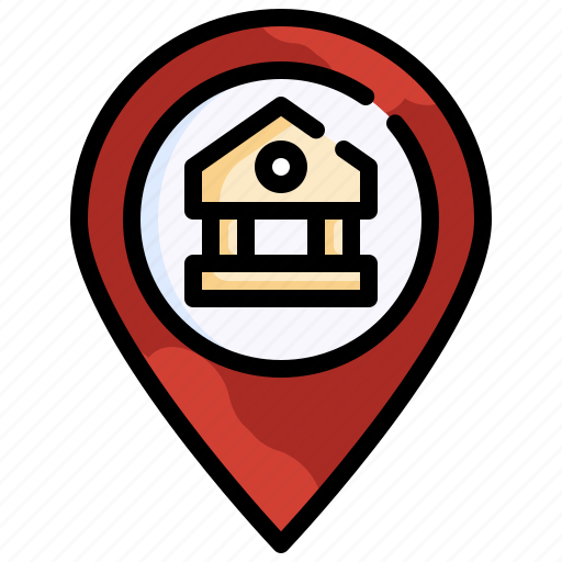 Goverment, parliament, capitol, location, pin, placeholder icon - Download on Iconfinder
