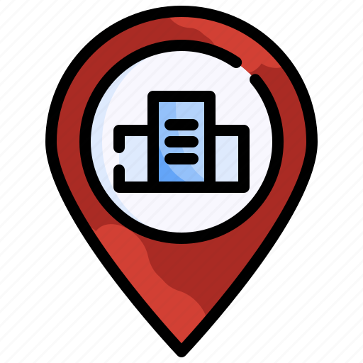 Office, location, pin, building, work icon - Download on Iconfinder