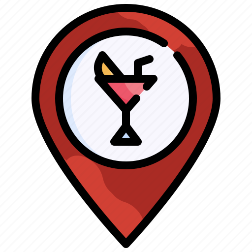 Pub, maps, location, alcoholic, drink, alcohol, placeholder icon - Download on Iconfinder
