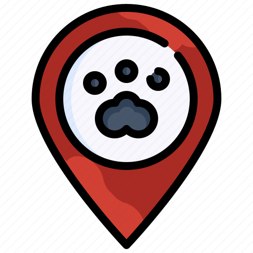 Zoo, animal, location, pin, position, pawprint icon - Download on Iconfinder