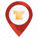 clothing, store, map, location, placeholder, pin, position