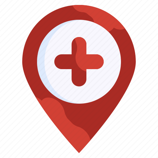 Hospital, placeholder, location, pin, medical, assistance, healthcare icon - Download on Iconfinder