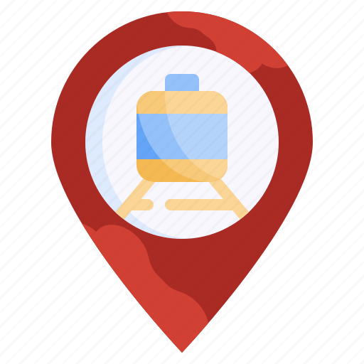 Train, station, metro, location, pin, transportation icon - Download on Iconfinder