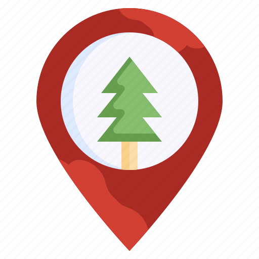 Tree, forest, location, pin, landscape, nature icon - Download on Iconfinder