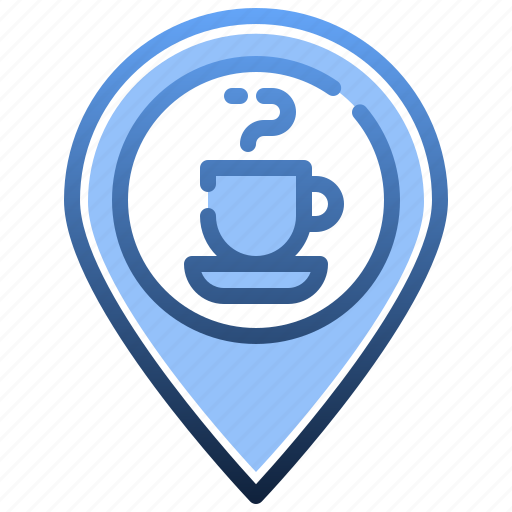 Cafe, coffee, shop, food, restaurant, location, pin icon - Download on Iconfinder