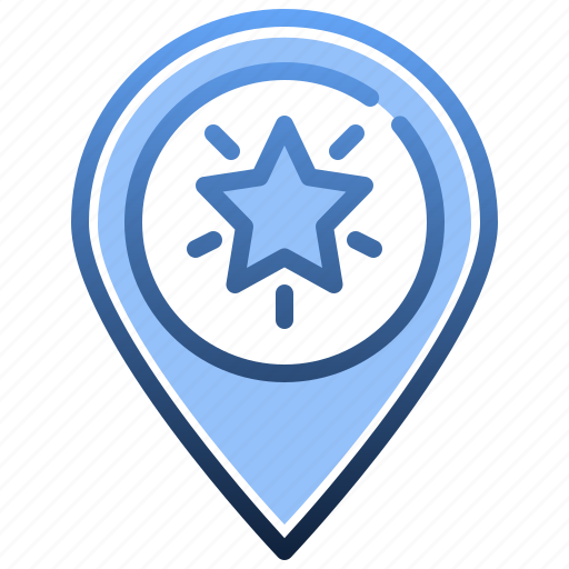 Favorite, maps, location, star, map, pin icon - Download on Iconfinder