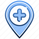 hospital, placeholder, location, pin, medical, assistance, healthcare