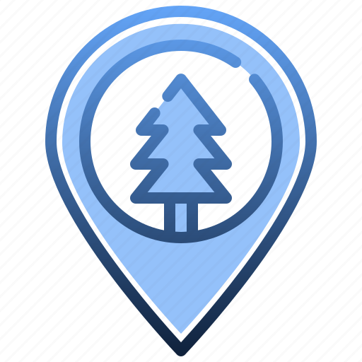 Tree, forest, location, pin, landscape, nature icon - Download on Iconfinder