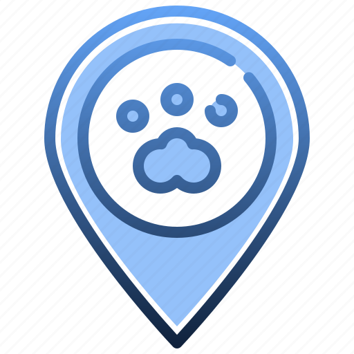 Zoo, animal, location, pin, position, pawprint icon - Download on Iconfinder