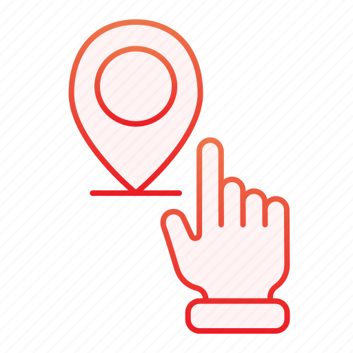 Hand, location, mark, pin, pointer, travel, direction icon - Download on Iconfinder
