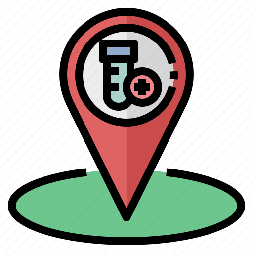 Clinic, lab, laboratory, location, pin, map icon - Download on Iconfinder