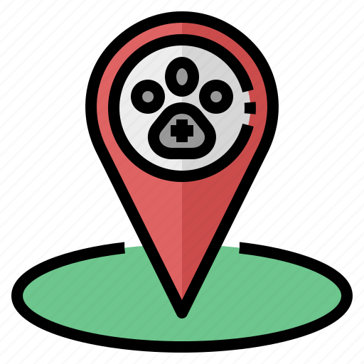 Veterinary, pet, care, clinic, location, animal icon - Download on Iconfinder